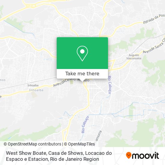 Mapa West Show Boate, Casa de Shows, Locacao do Espaco e Estacion