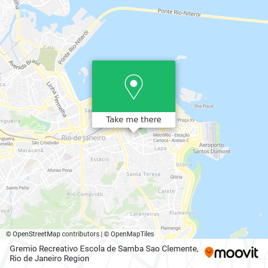 Gremio Recreativo Escola de Samba Sao Clemente map