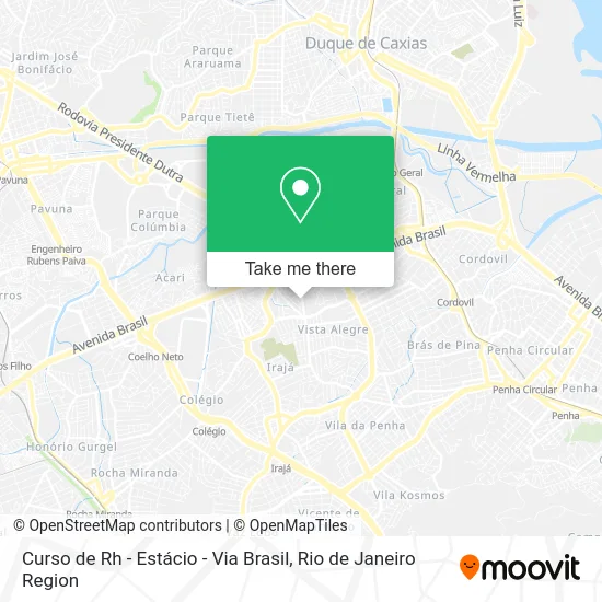 Curso de Rh - Estácio - Via Brasil map