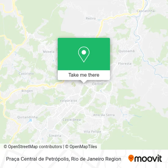 Praça Central de Petrópolis map