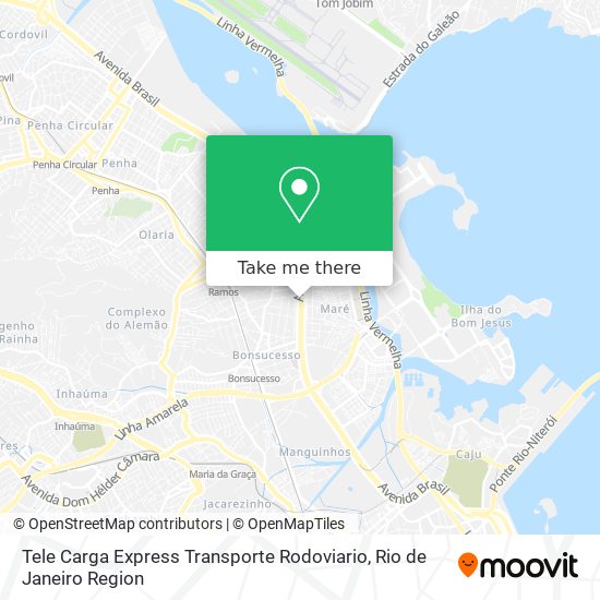 Tele Carga Express Transporte Rodoviario map