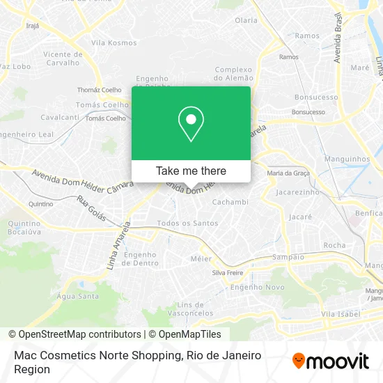 Mac Cosmetics Norte Shopping map