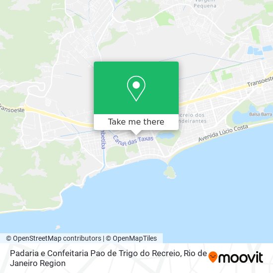 Mapa Padaria e Confeitaria Pao de Trigo do Recreio