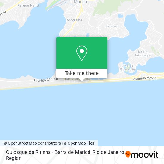 Mapa Quiosque da Ritinha - Barra de Maricá