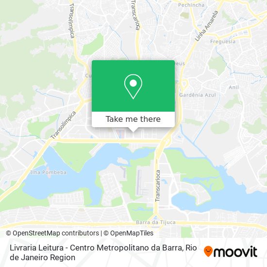 Mapa Livraria Leitura - Centro Metropolitano da Barra