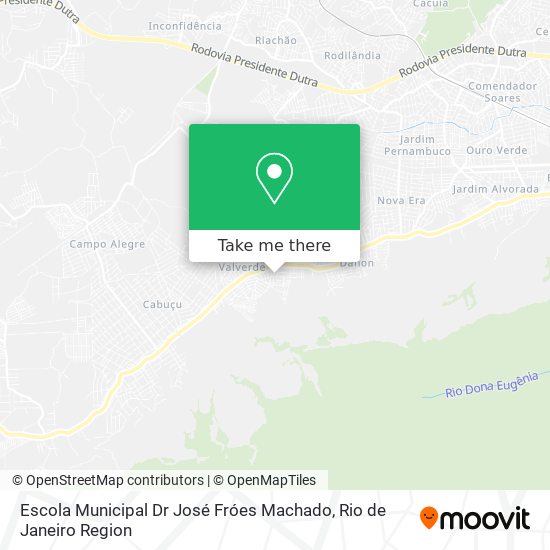 Mapa Escola Municipal Dr José Fróes Machado