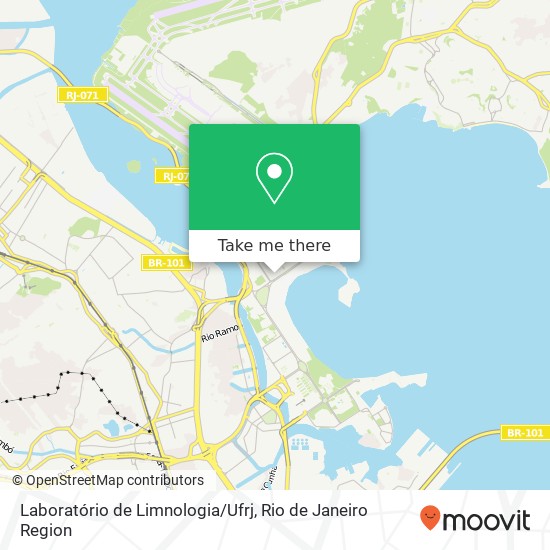 Mapa Laboratório de Limnologia/Ufrj