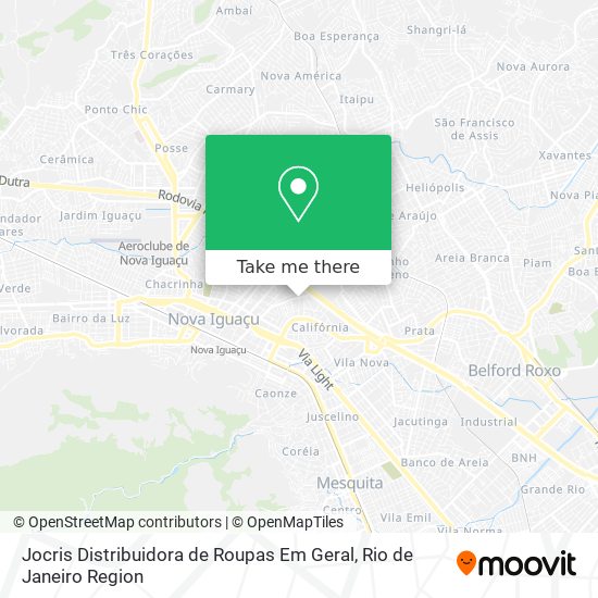 Jocris Distribuidora de Roupas Em Geral map