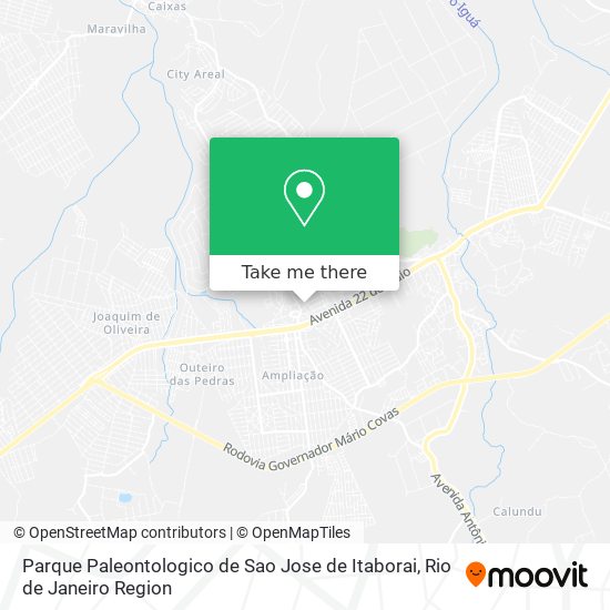 Mapa Parque Paleontologico de Sao Jose de Itaborai