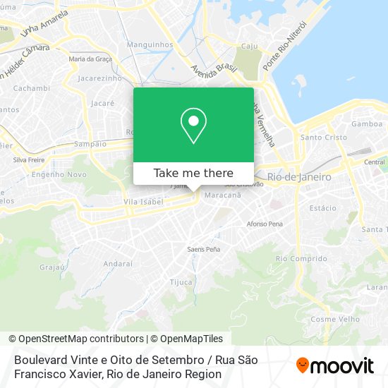 Mapa Boulevard Vinte e Oito de Setembro / Rua São Francisco Xavier