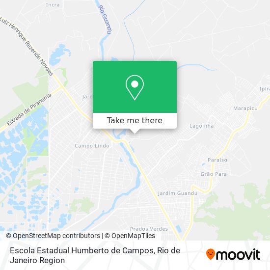 Mapa Escola Estadual Humberto de Campos