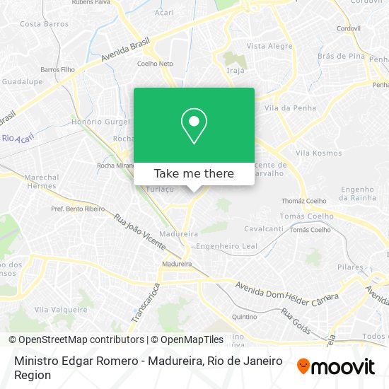 Mapa Ministro Edgar Romero - Madureira