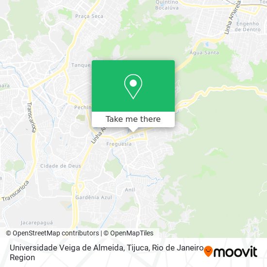 Mapa Universidade Veiga de Almeida, Tijuca