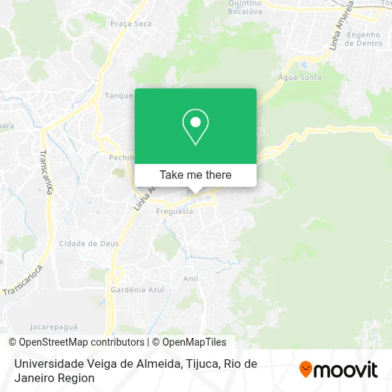 Universidade Veiga de Almeida, Tijuca map