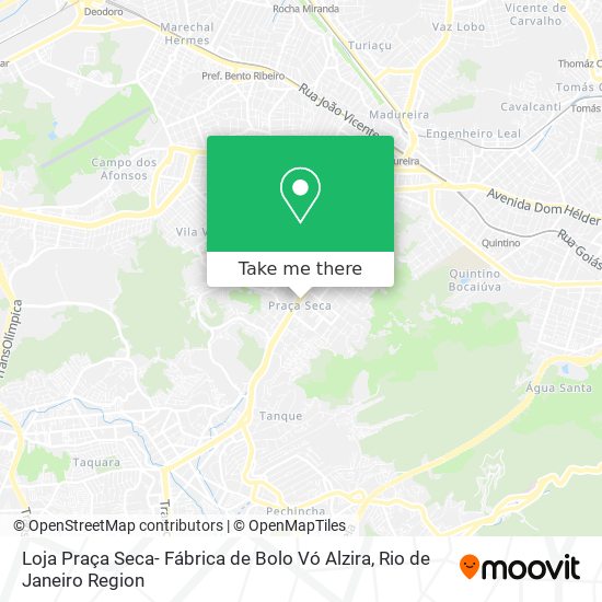 Mapa Loja Praça Seca- Fábrica de Bolo Vó Alzira