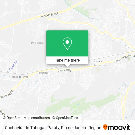 Cachoeira do Toboga - Paraty map
