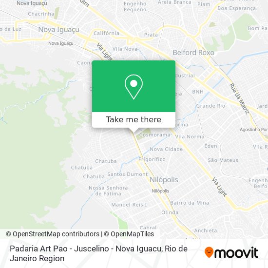 Padaria Art Pao - Juscelino - Nova Iguacu map