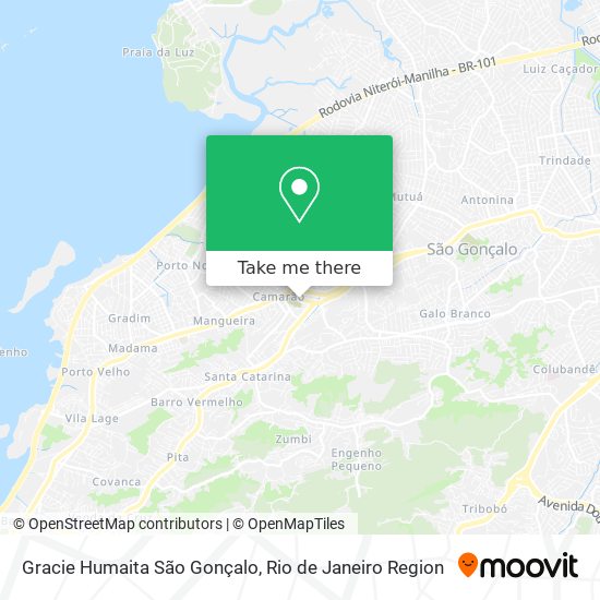 Mapa Gracie Humaita São Gonçalo