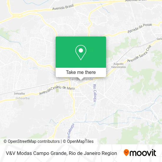 V&V Modas Campo Grande map