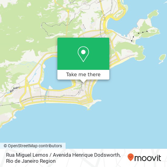 Mapa Rua Miguel Lemos / Avenida Henrique Dodsworth
