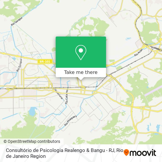 Mapa Consultório de Psicologia Realengo & Bangu - RJ