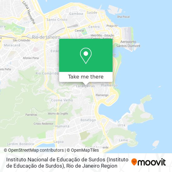 Mapa Instituto Nacional de Educação de Surdos