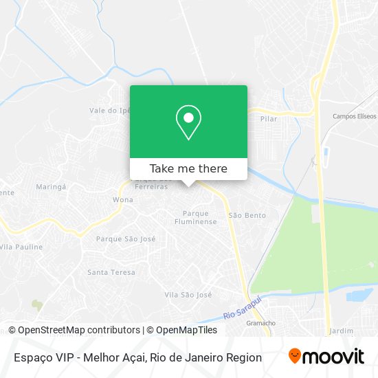 Espaço VIP - Melhor Açai map