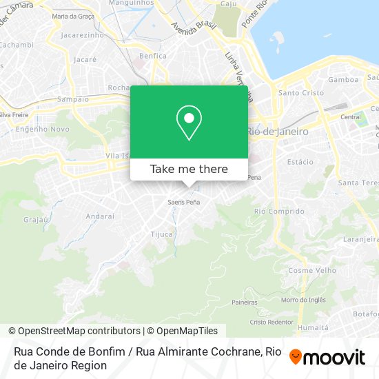 Mapa Rua Conde de Bonfim / Rua Almirante Cochrane