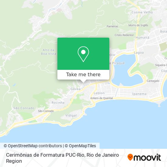 Cerimônias de Formatura PUC-Rio map