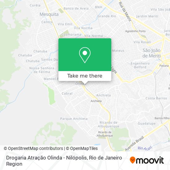 Drogaria Atração Olinda - Nilópolis map
