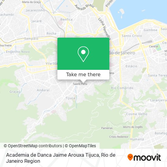 Mapa Academia de Danca Jaime Arouxa Tijuca