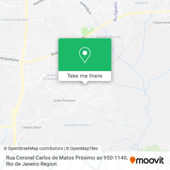 Mapa Rua Coronel Carlos de Matos Próximo ao 950-1140