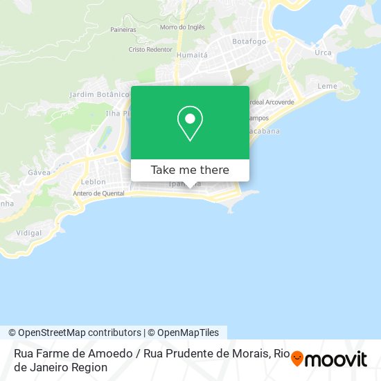 Mapa Rua Farme de Amoedo / Rua Prudente de Morais