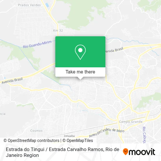 Estrada do Tingui / Estrada Carvalho Ramos map