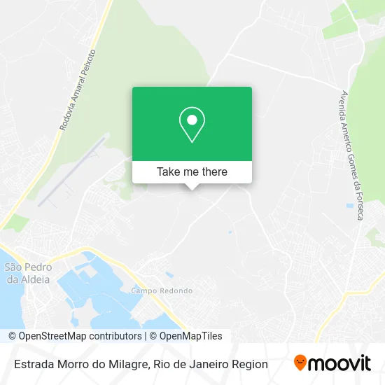 Estrada Morro do Milagre map