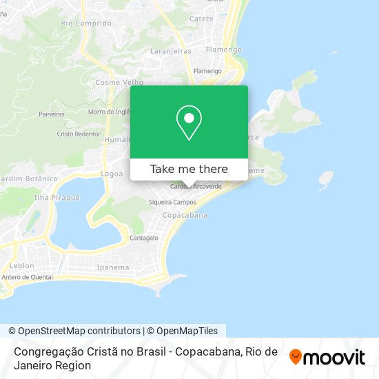 Mapa Congregação Cristã no Brasil - Copacabana