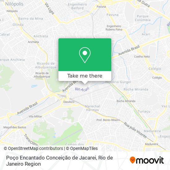 Poço Encantado Conceição de Jacarei map