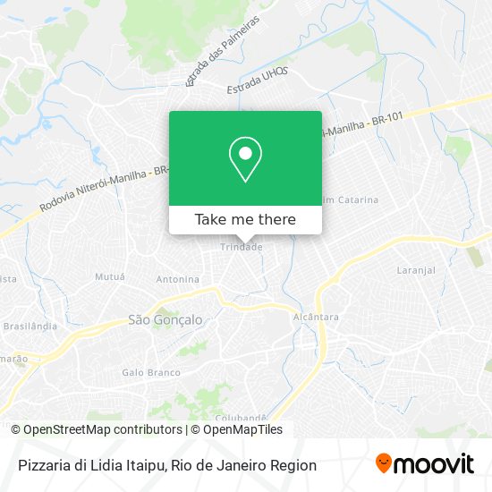 Mapa Pizzaria di Lidia Itaipu