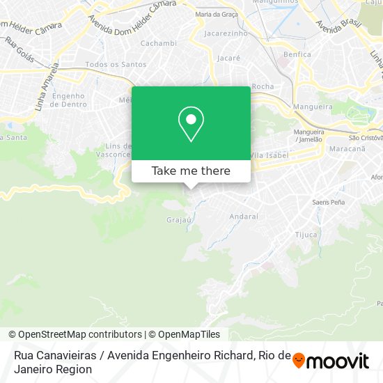 Mapa Rua Canavieiras / Avenida Engenheiro Richard