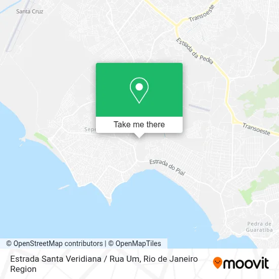 Estrada Santa Veridiana / Rua Um map