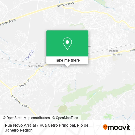 Rua Novo Arraial / Rua Cetro Principal map