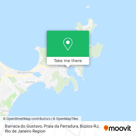 Mapa Barraca do Gustavo, Praia da Ferradura, Búzios-RJ