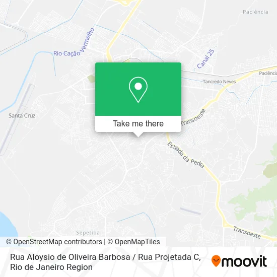Rua Aloysio de Oliveira Barbosa / Rua Projetada C map