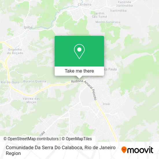 Comunidade Da Serra Do Calaboca map