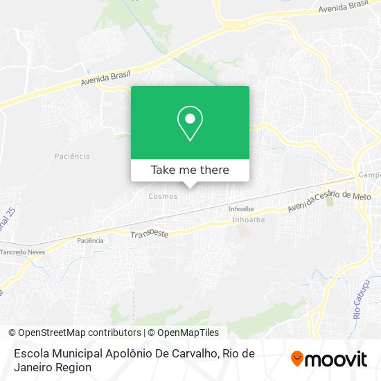 Escola Municipal Apolônio De Carvalho map