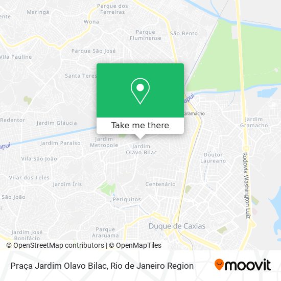 Mapa Praça Jardim Olavo Bilac