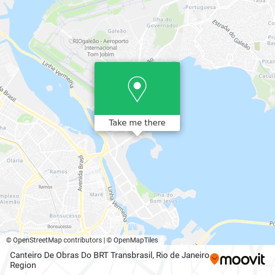 Canteiro De Obras Do BRT Transbrasil map
