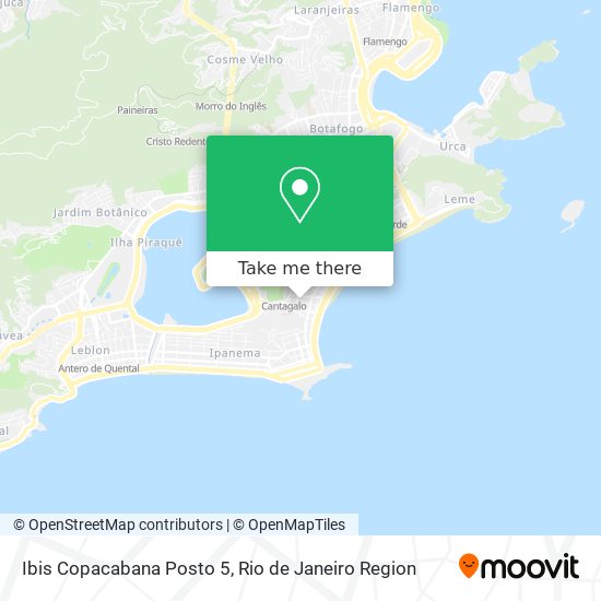 Mapa Ibis Copacabana Posto 5