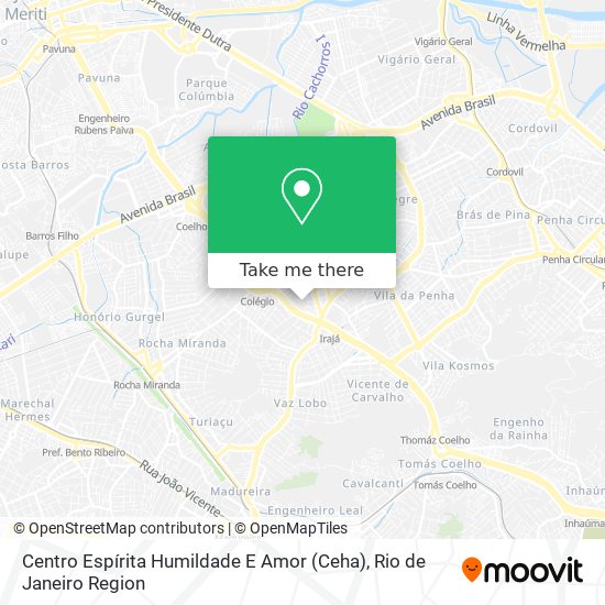 Mapa Centro Espírita Humildade E Amor (Ceha)