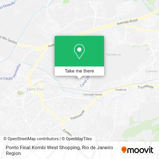 Ponto Final Kombi West Shopping map